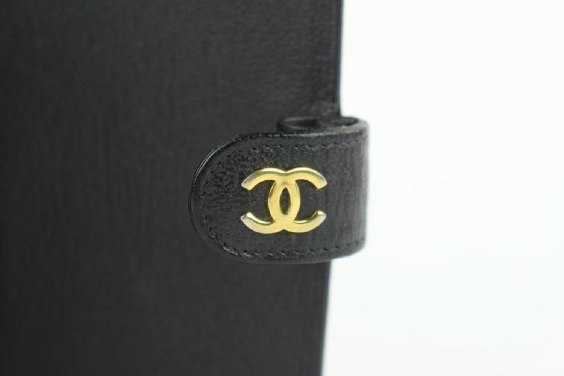 Chanel Black Leather CC Logo Agenda Cover 15cz1002 3