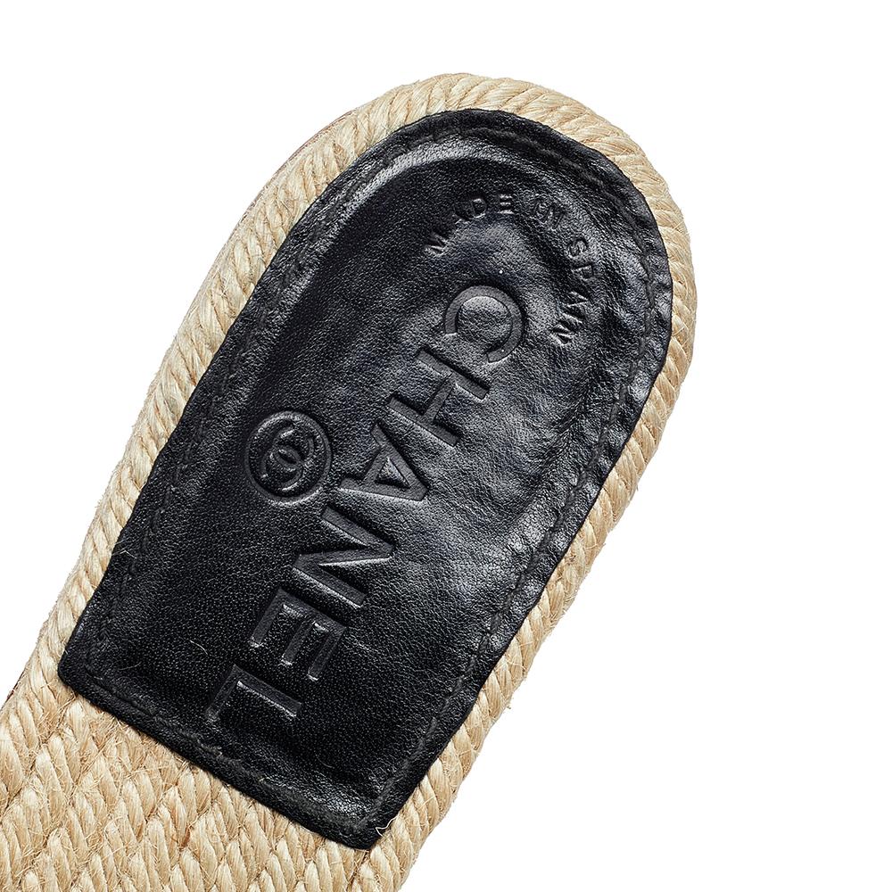 chanel espadrille slides