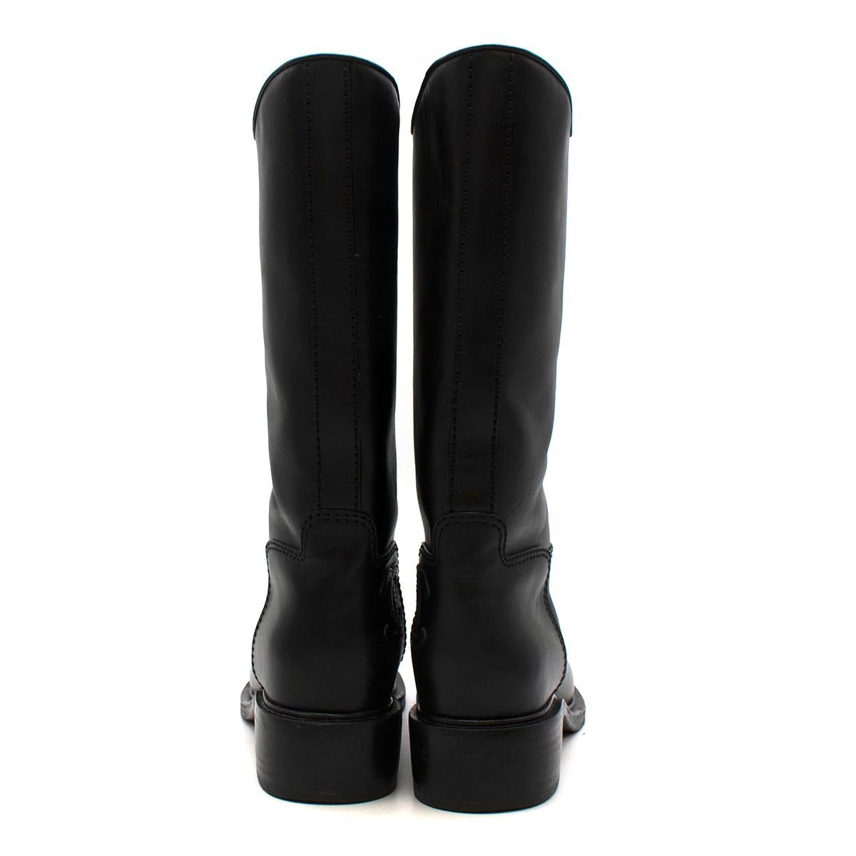 chanel black boots