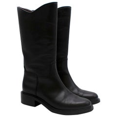 Chanel Black Leather CC Long Boots - Us size 9.5