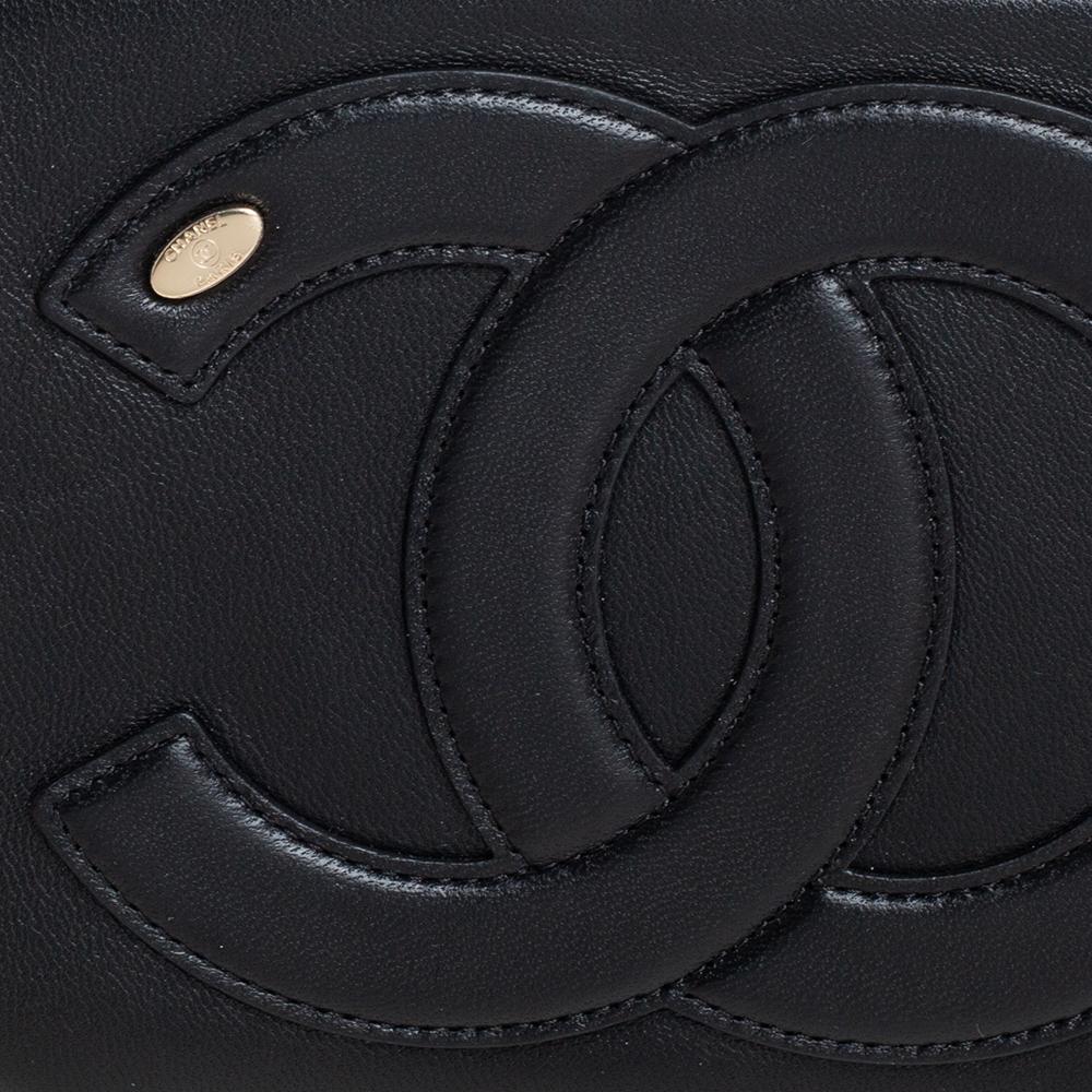 Chanel Black Leather CC Mania Waist Bag 2