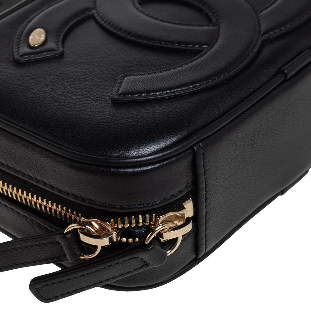 Chanel Black Leather CC Mania Waist Bag 3