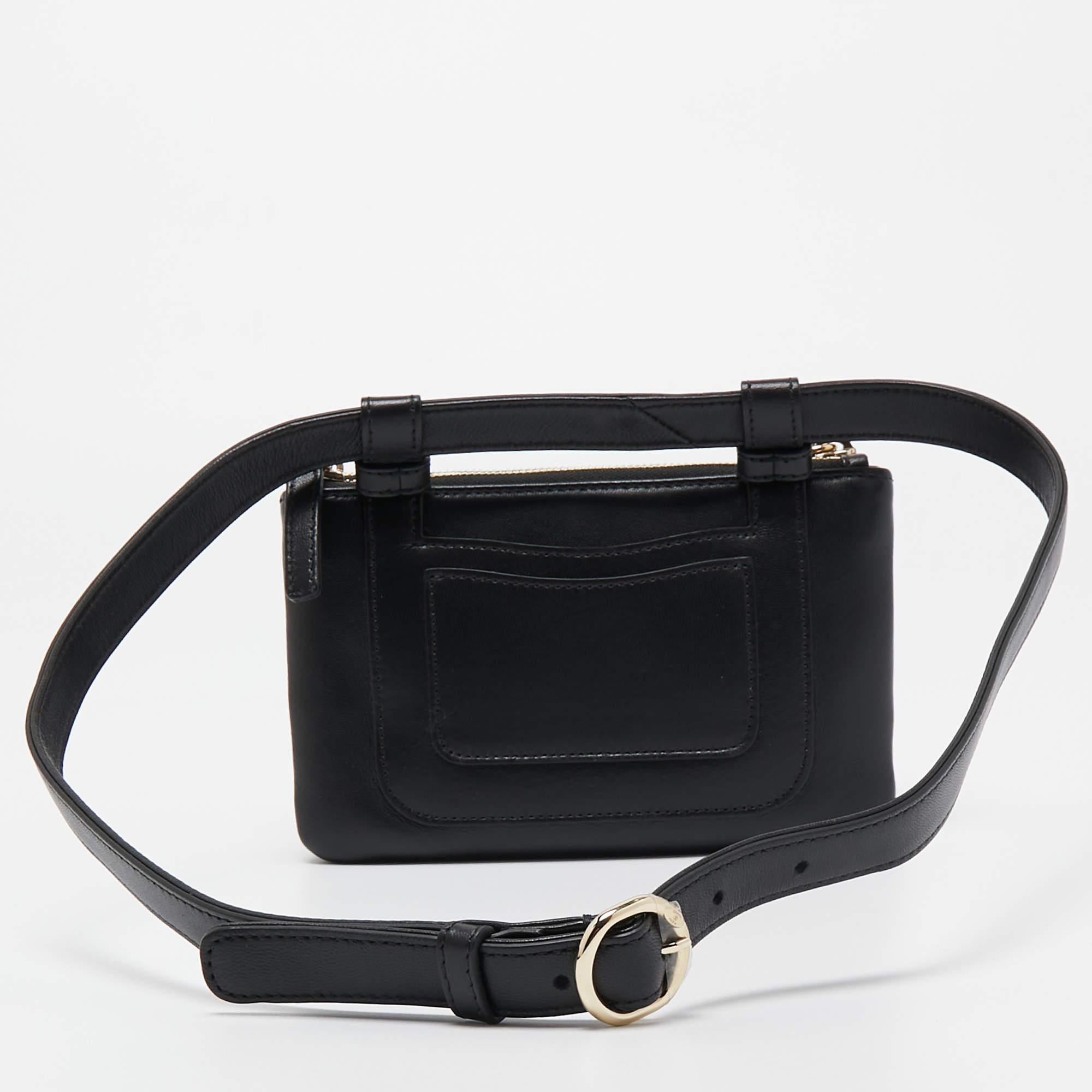 Chanel Black Leather CC Mania Waist Bag 4