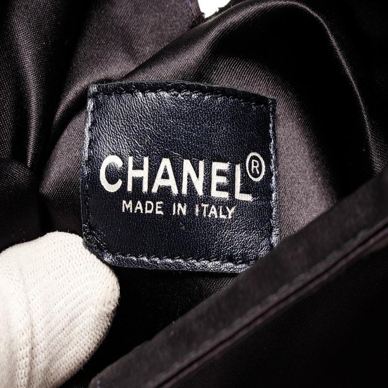 Chanel Black Leather CC Pochette Shoulder Bag For Sale 1