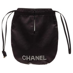 Chanel Black Leather CC Pochette Shoulder Bag