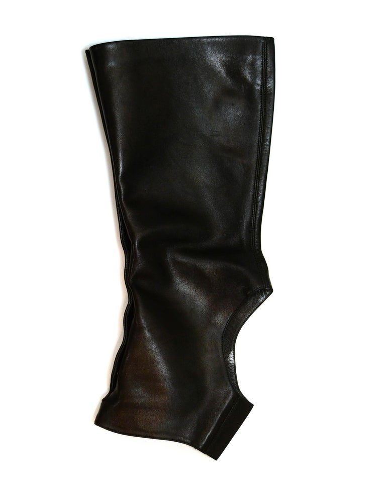Chanel Black Leather CC Snap Boot Covers at 1stDibs chanel boot cover