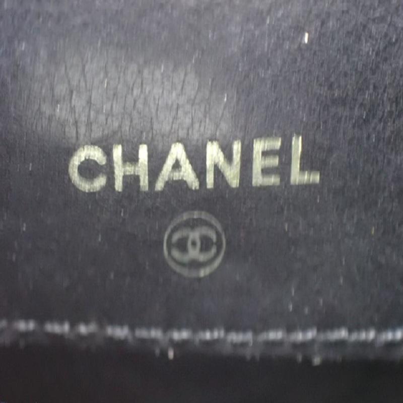 Chanel Black Leather CC Stitch Logo Phone Holder Chain Crossbody Bag 5