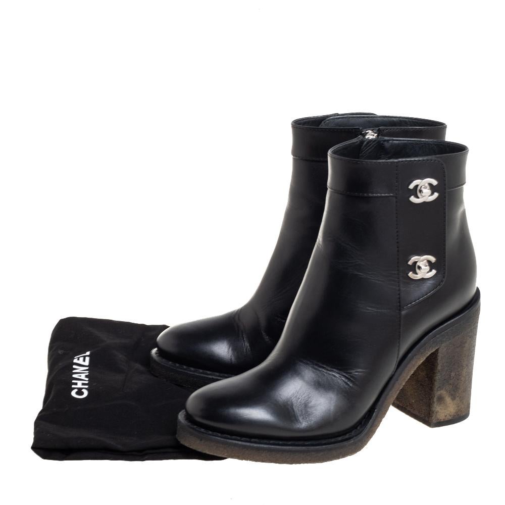 chanel turnlock boots