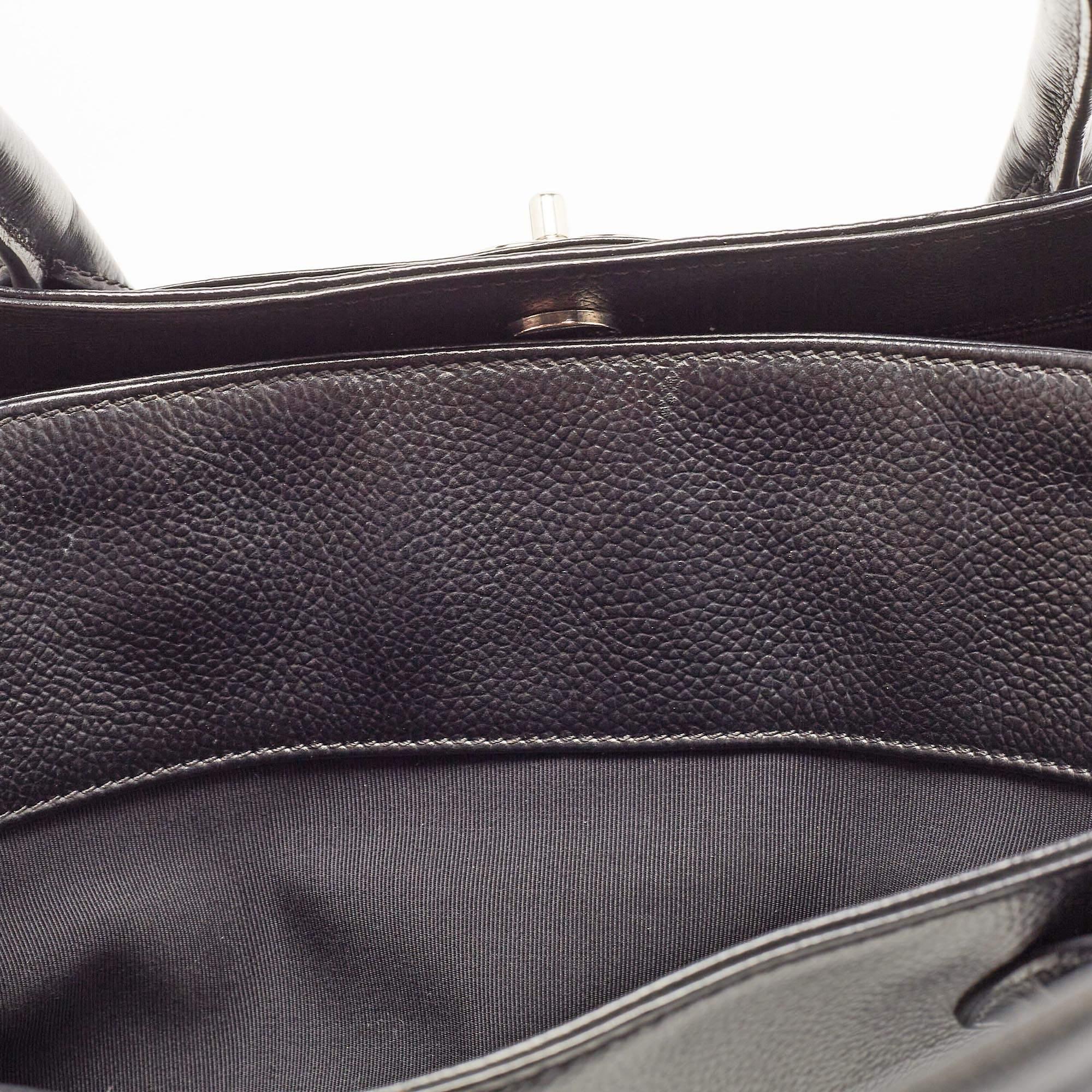 Chanel Black Leather Cerf Shopper Tote 8