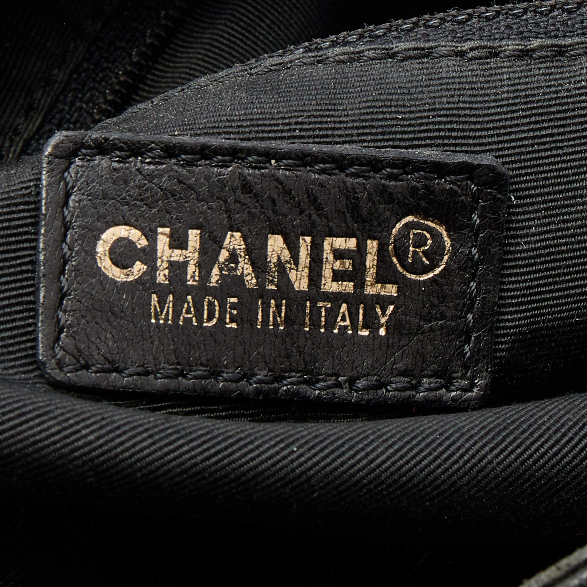 Chanel Black Leather Chocolate Bar Barrel Bag 1