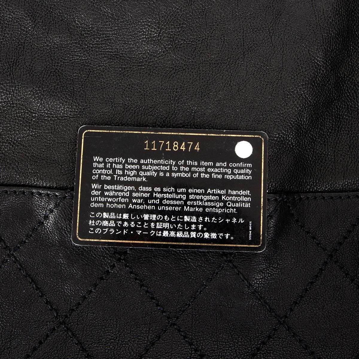 Women's CHANEL black leather COCO CABAS Shoulder Bag