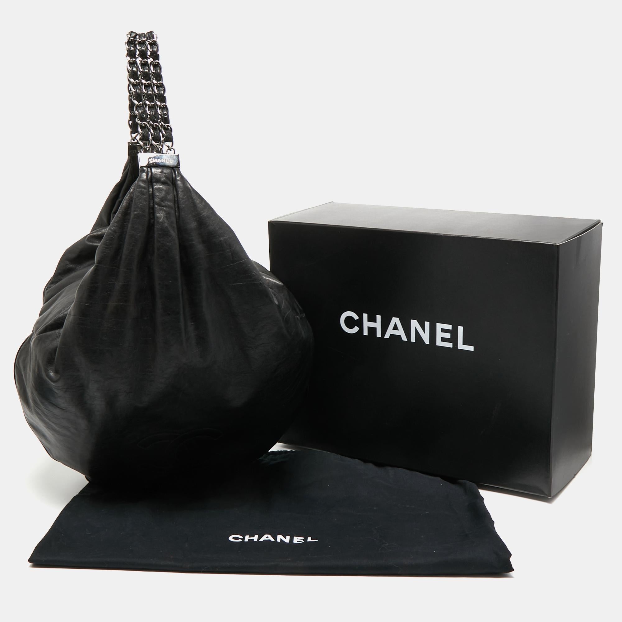 Chanel Black Leather Coco Cabas Tote 2