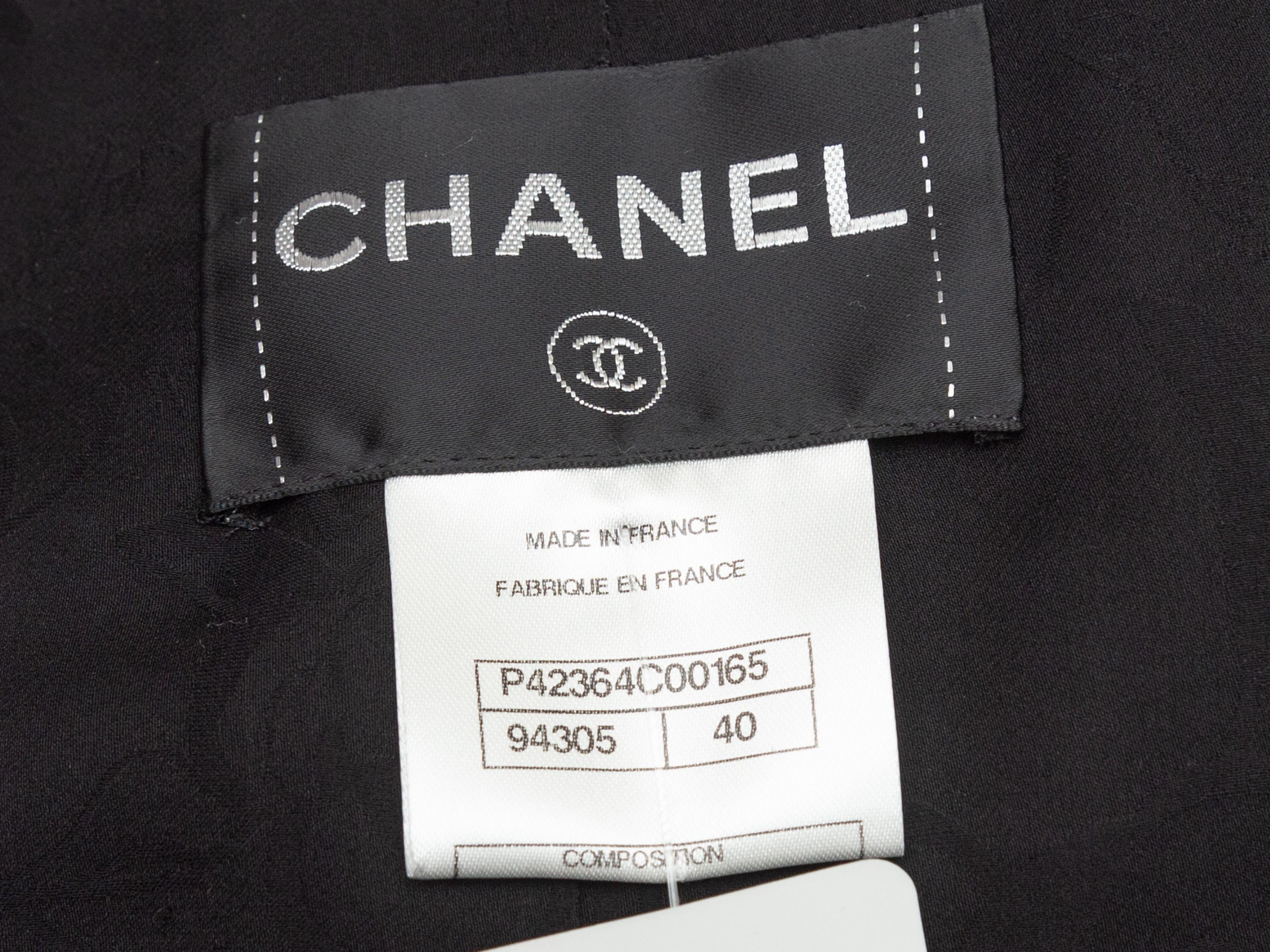 Women's Chanel Black Leather Collarless Jacket