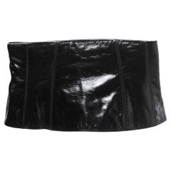 Chanel Black Leather Corset Belt 