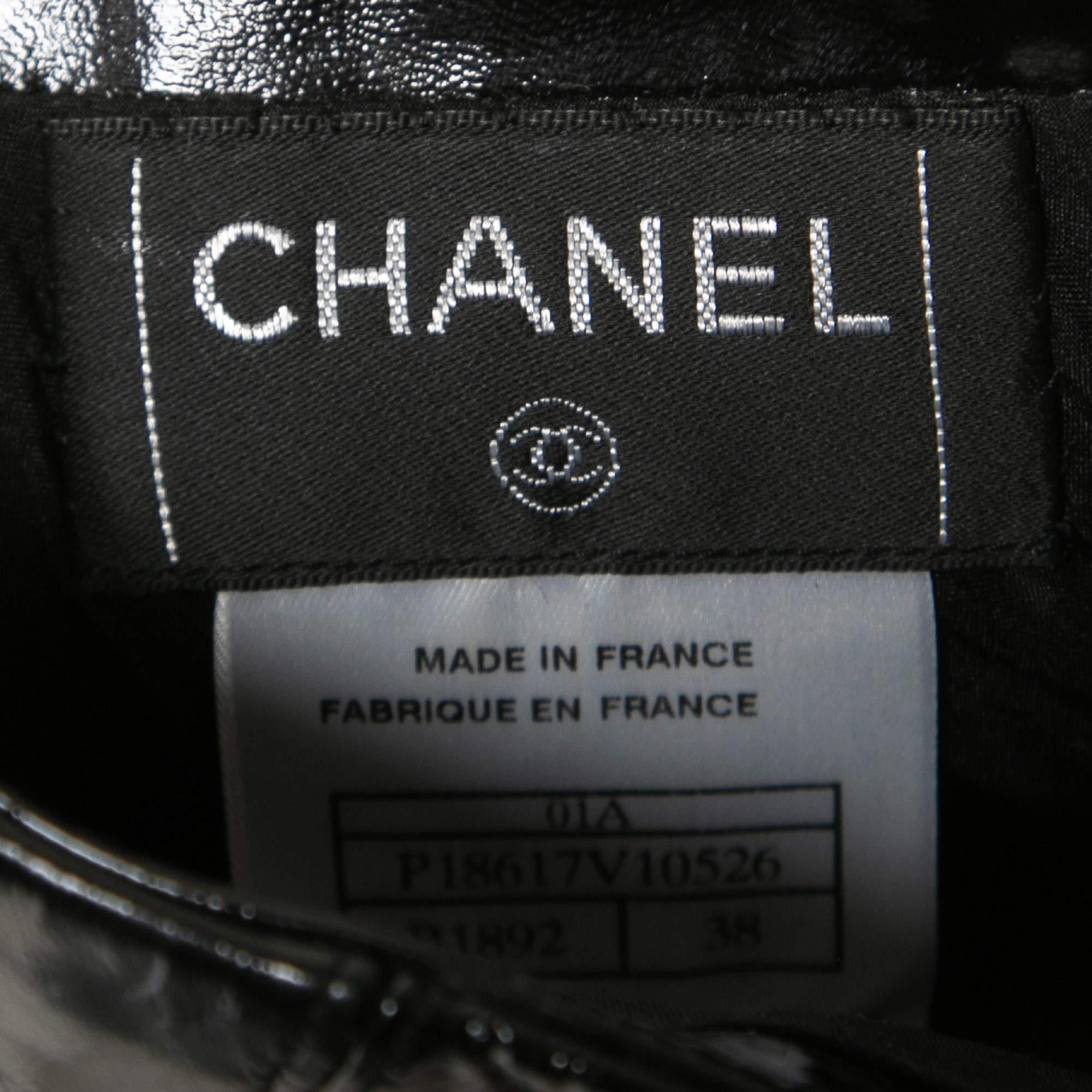 Chanel Black Leather Corset Belt M For Sale 1