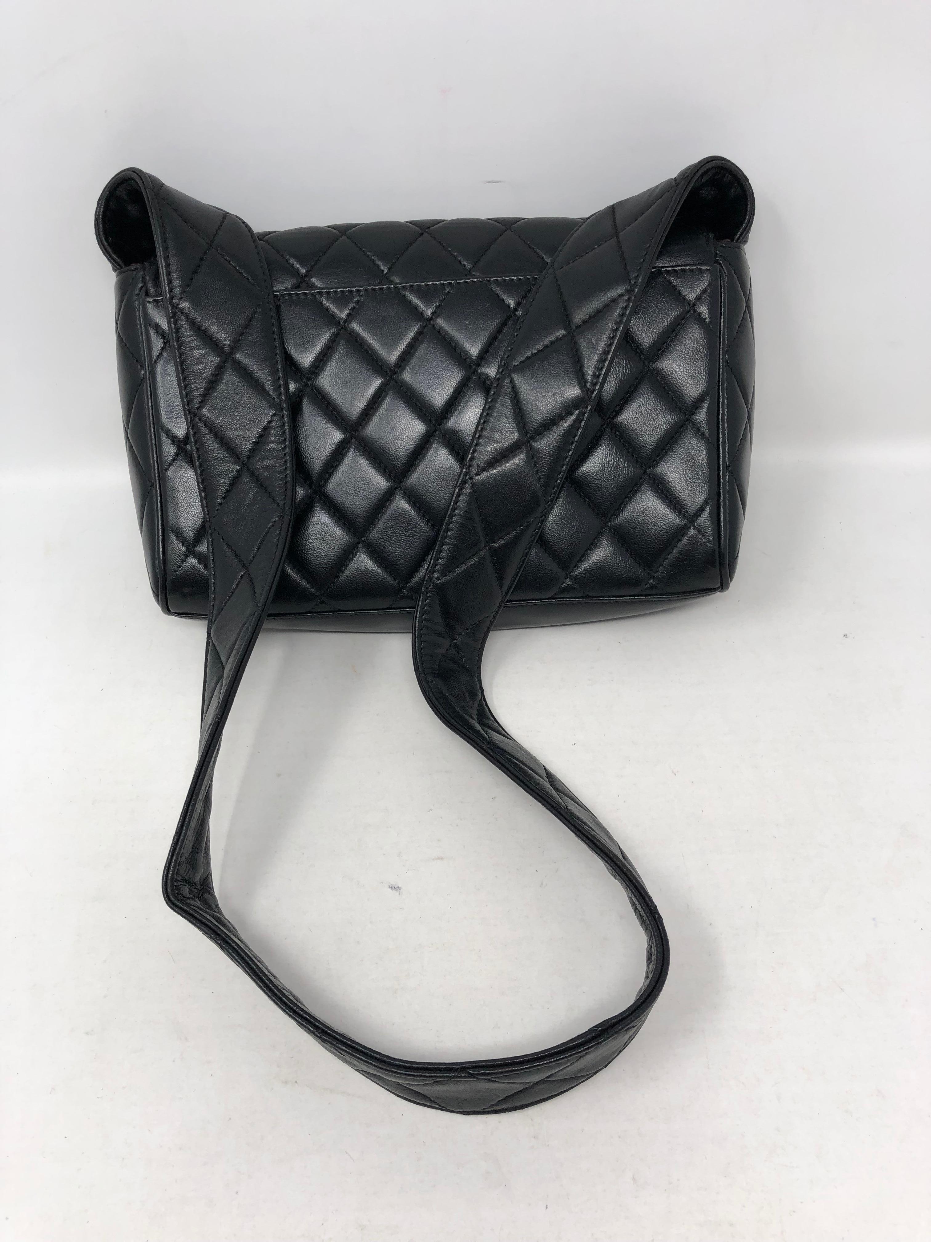 Chanel Black Leather Crossbody Bag 1