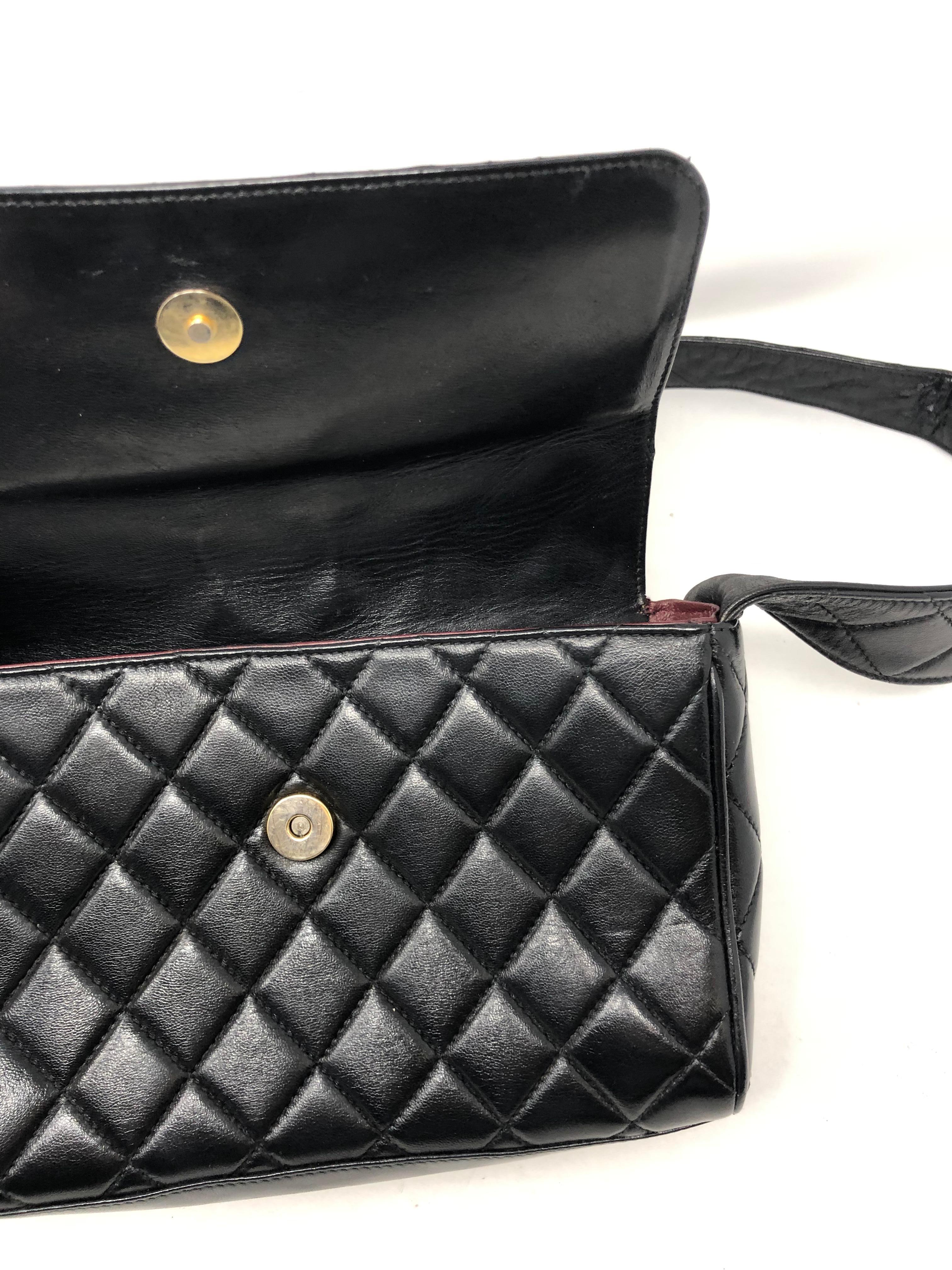 Chanel Black Leather Crossbody Bag 2