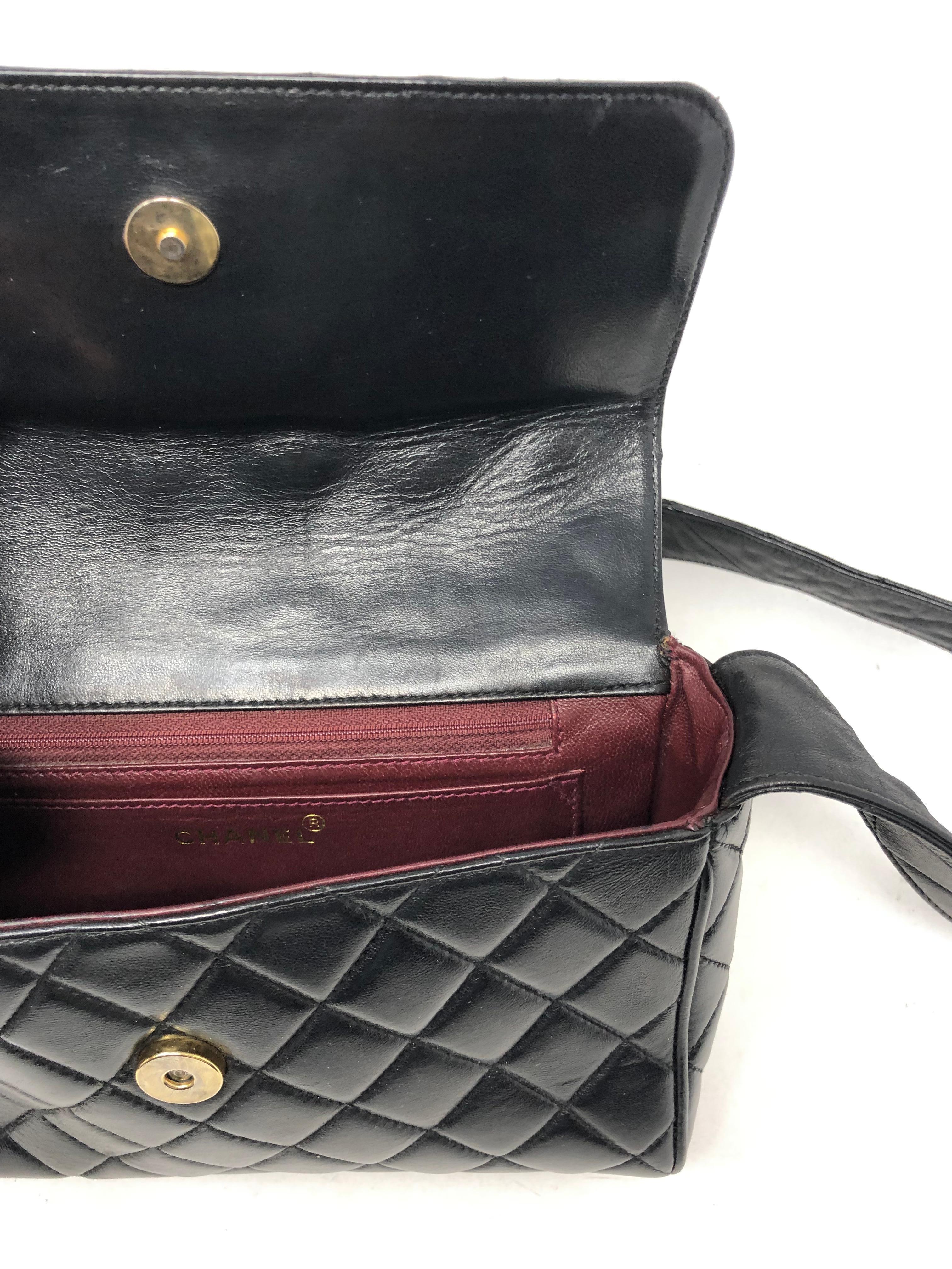 Chanel Black Leather Crossbody Bag 5