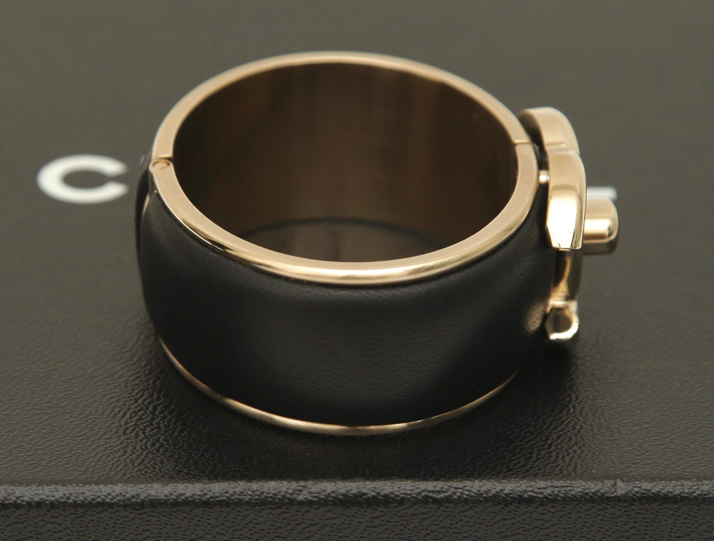 chanel leather cuff
