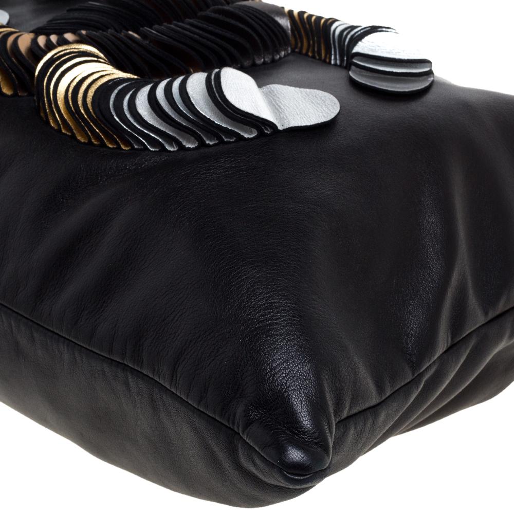 Chanel Black Leather Disc Bon Bon Bag 1