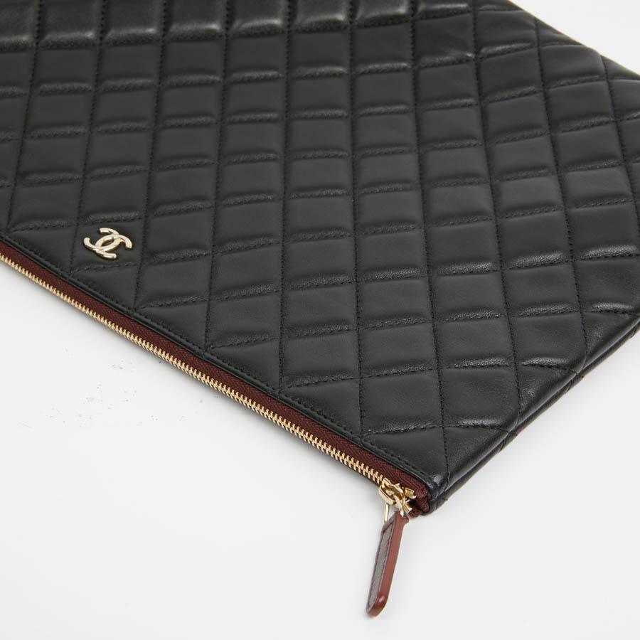 CHANEL Black Leather Document Holder 1