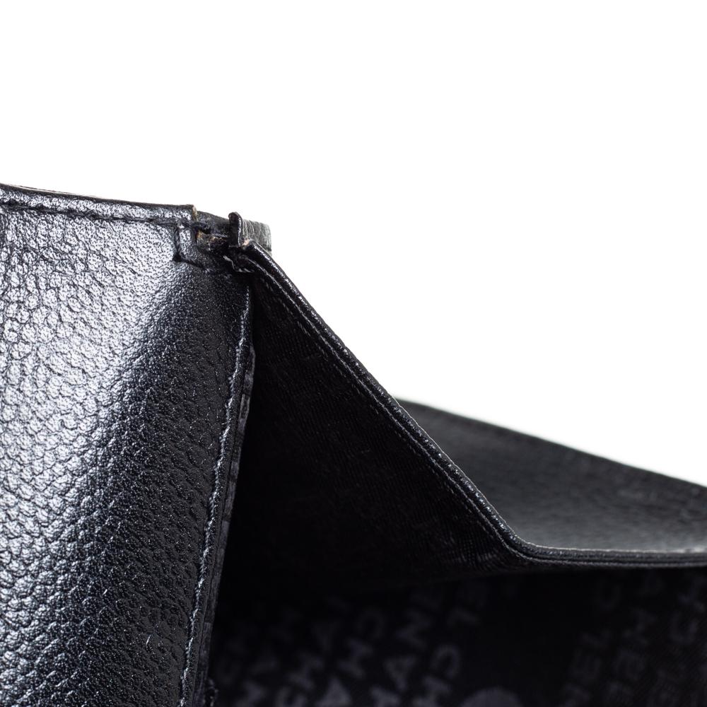 Chanel Black Leather Double Pocket Satchel 6