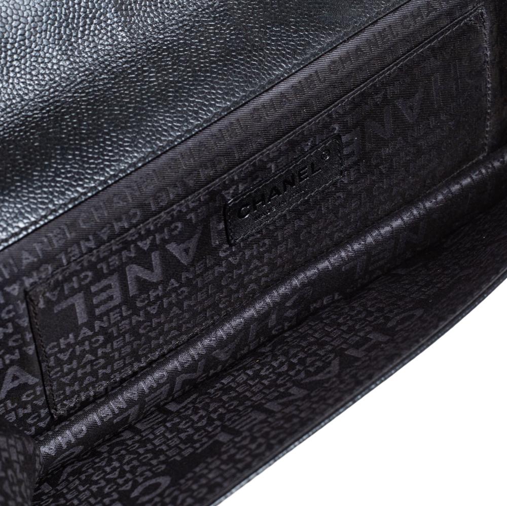 Chanel Black Leather Double Pocket Satchel 3
