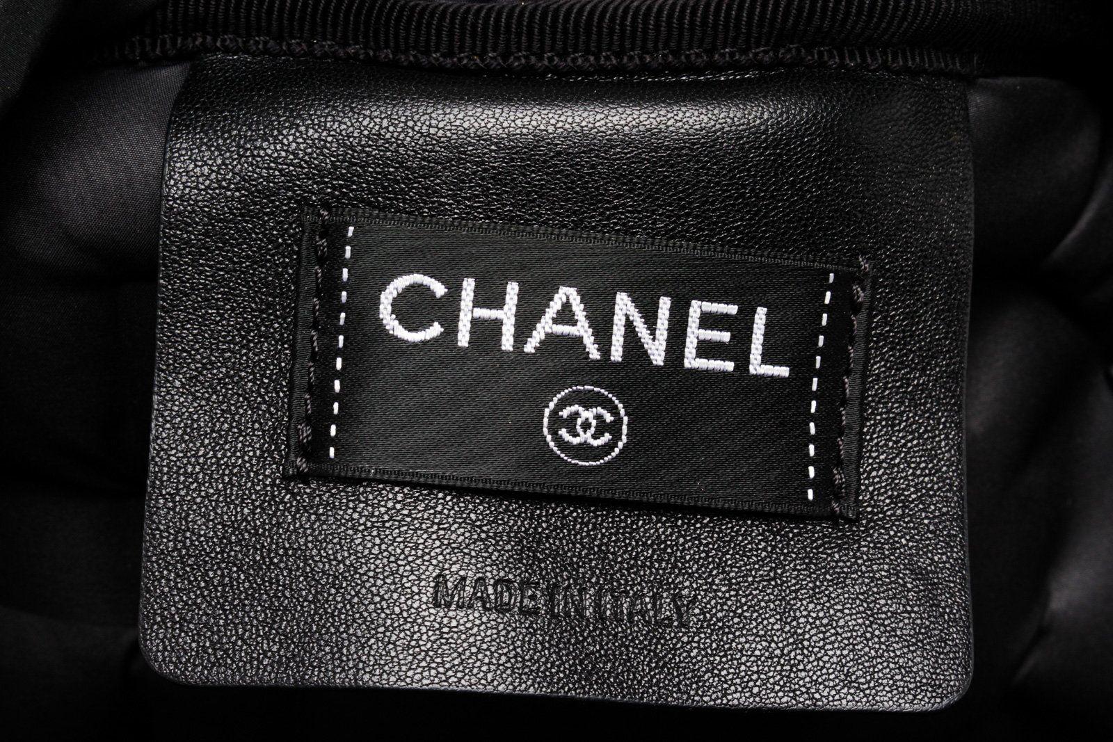 Chanel Black Leather Doudoune Backpack Bag 1