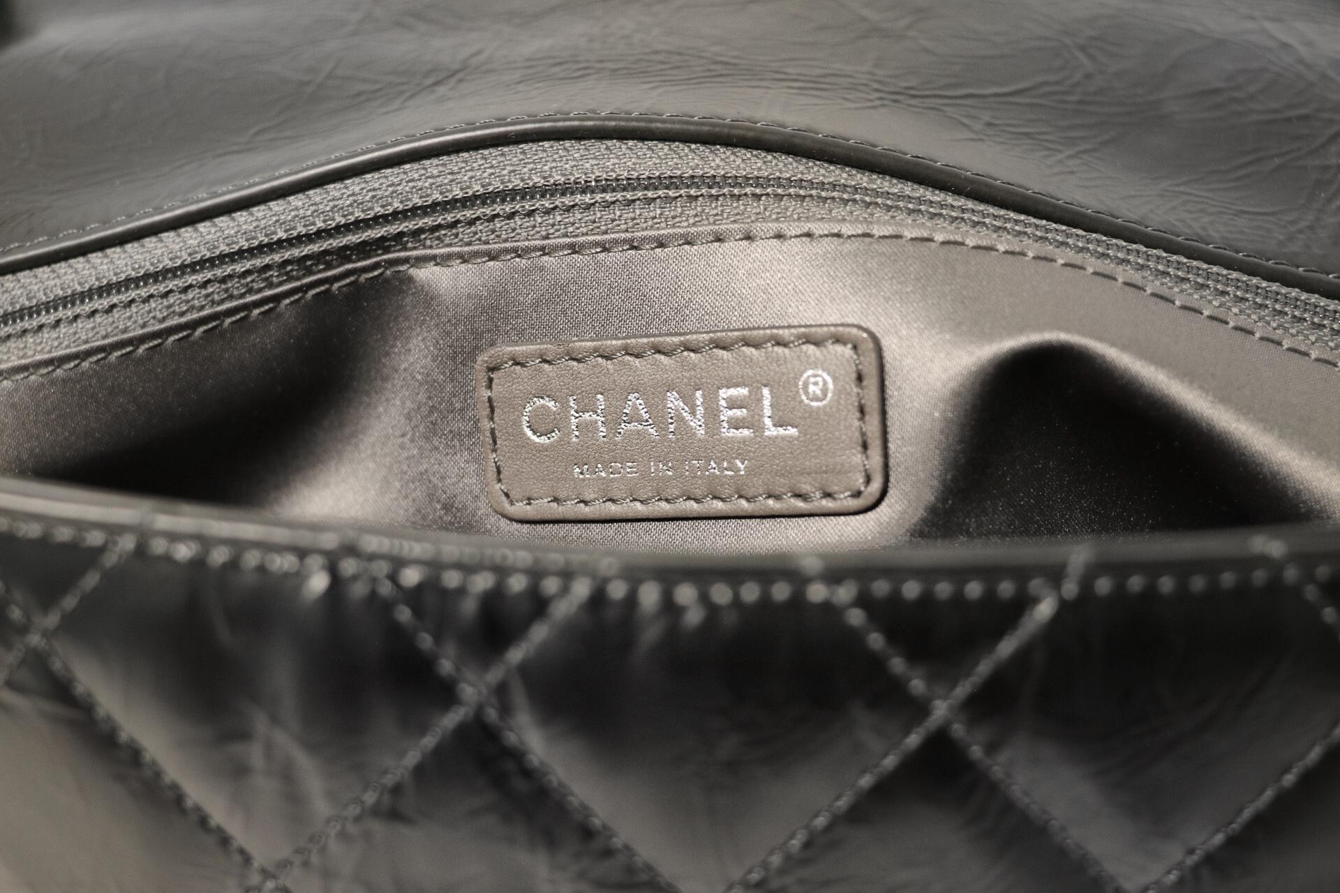Chanel Black Leather Flap Bag 1