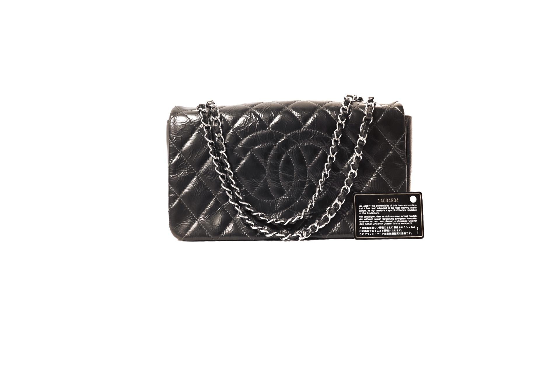 Chanel Black Leather Flap Bag 3