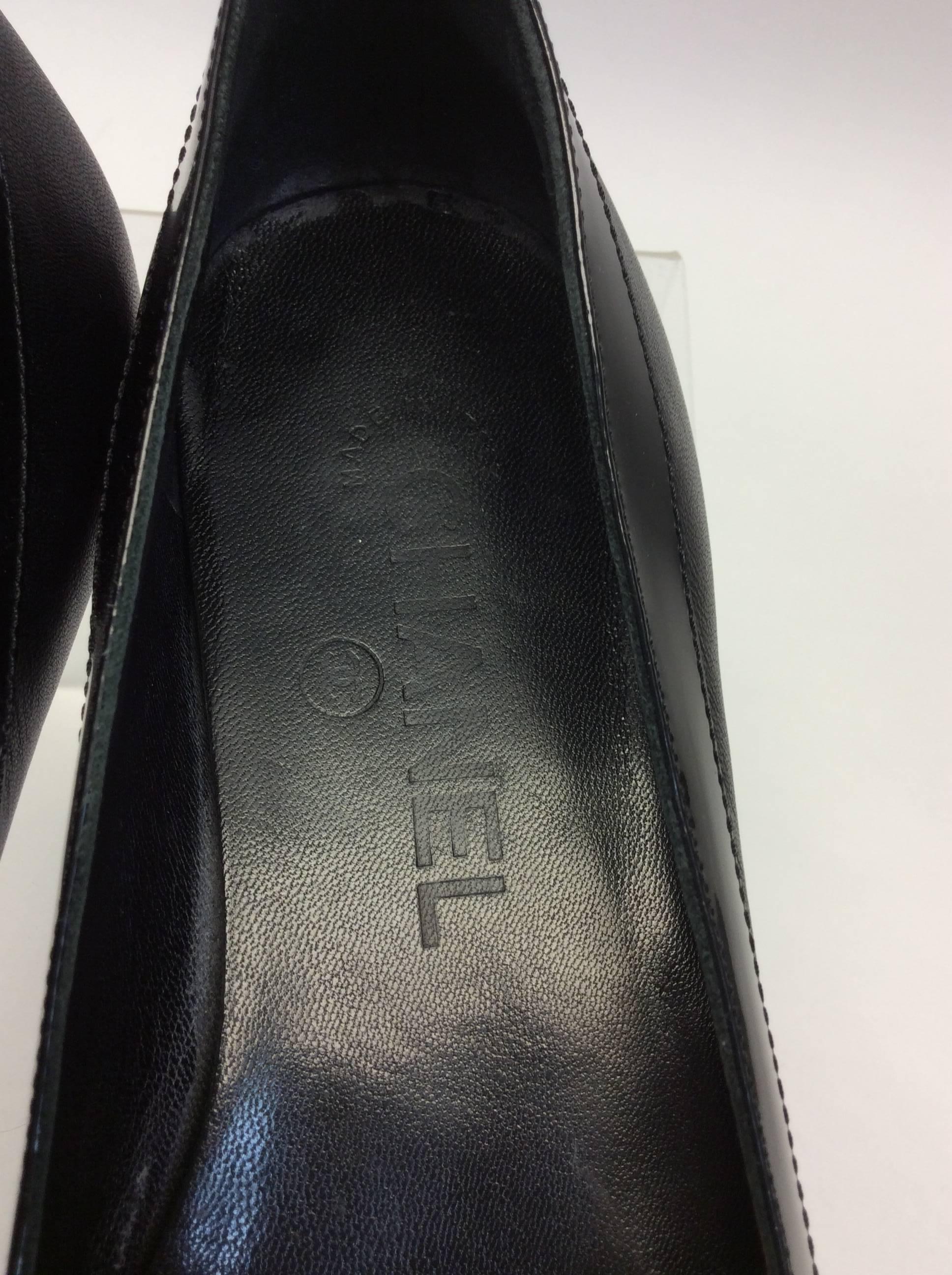Chanel Black Leather Flats For Sale 3