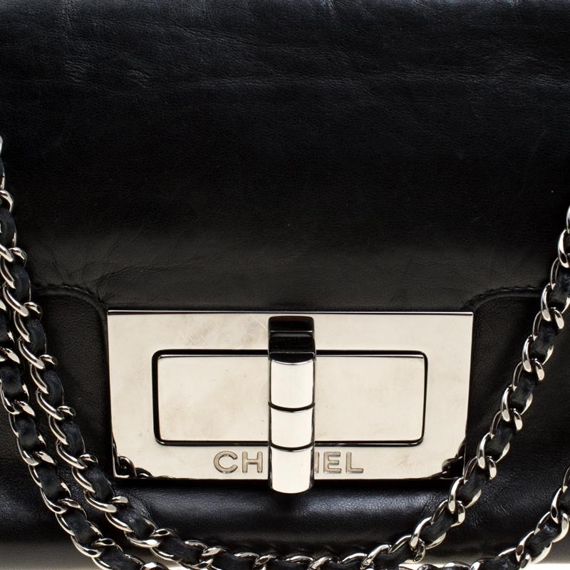 Chanel Black Leather Giant Reissue Flap Shoulder Bag 5