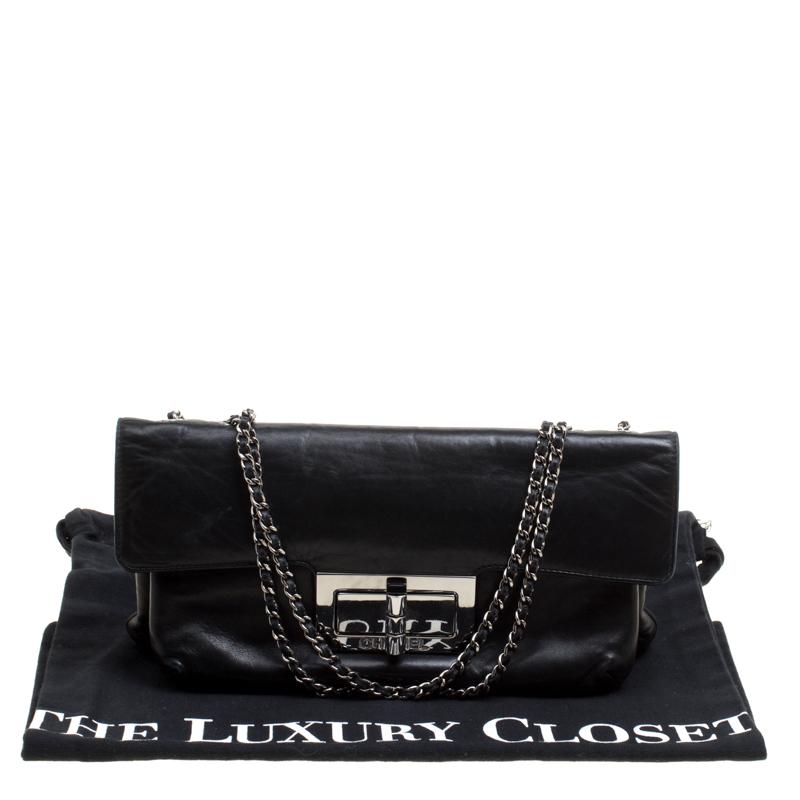 Chanel Black Leather Giant Reissue Flap Shoulder Bag 7