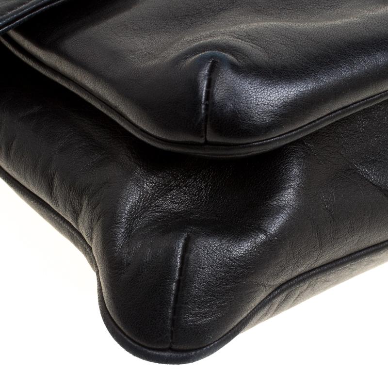 Chanel Black Leather Giant Reissue Flap Shoulder Bag Damen