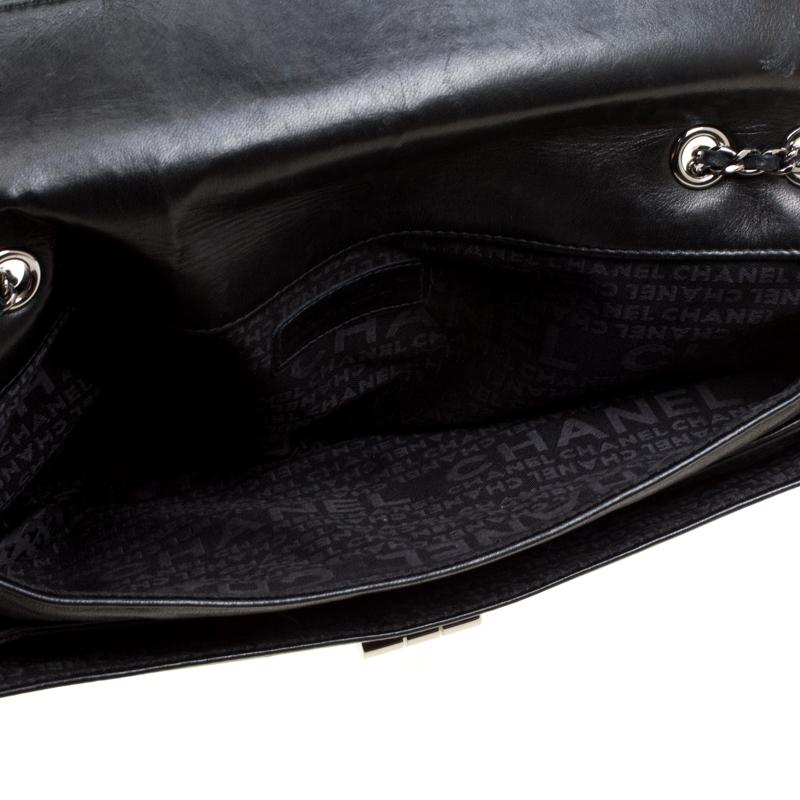Chanel Black Leather Giant Reissue Flap Shoulder Bag 3