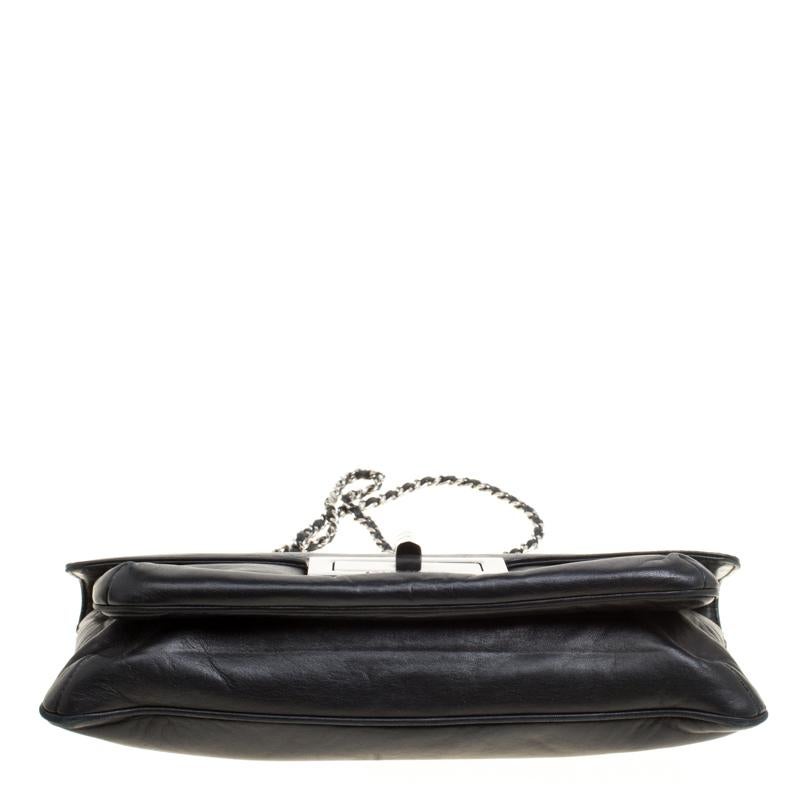 Chanel Black Leather Giant Reissue Flap Shoulder Bag 4