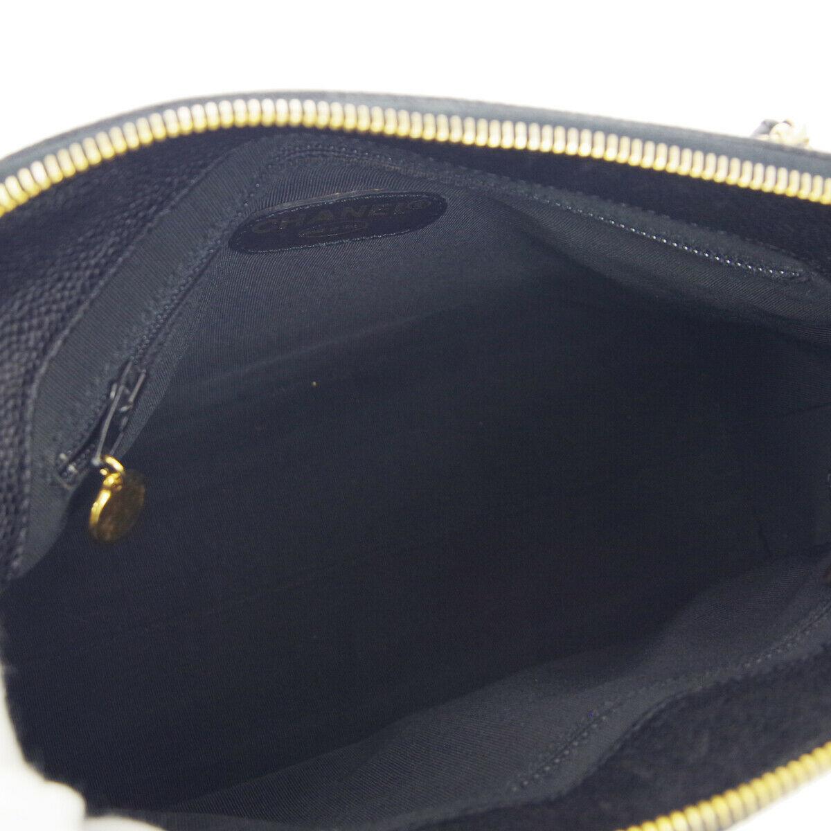 Chanel Black Leather Gold Chain Medium Carryall Shopper Tote Shoulder Bag 2