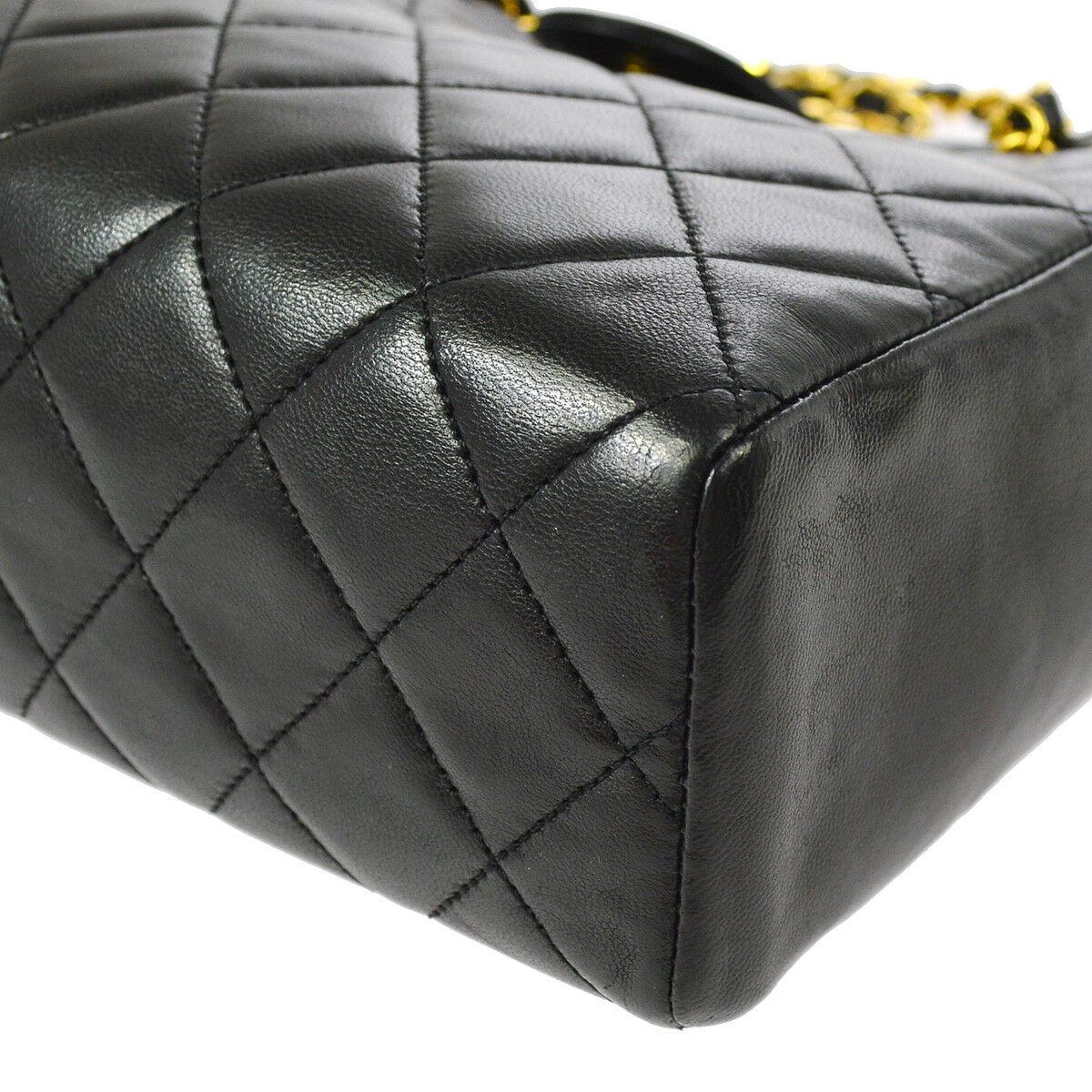 Chanel Black Leather Gold Small Carryall Shoulder Shopper Tote Bag 1