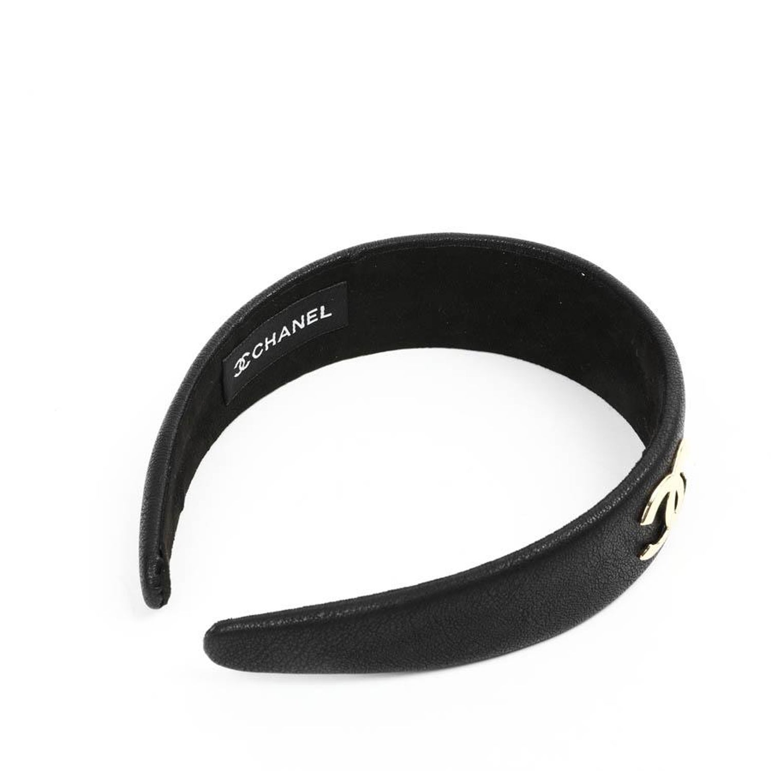 CHANEL Black Leather Headband at 1stDibs | chanel leather headband, chanel  ski headband, chanel headband