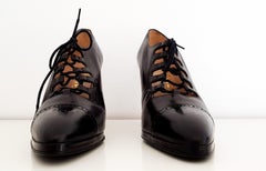 Chanel Black Leather Heavy Heels - NEW, Size 40 (EU)