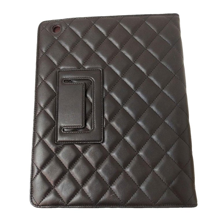 Chanel Black Leather Ipad Case at 1stDibs  chanel ipad case, ipad case  chanel, chanel ipad cover