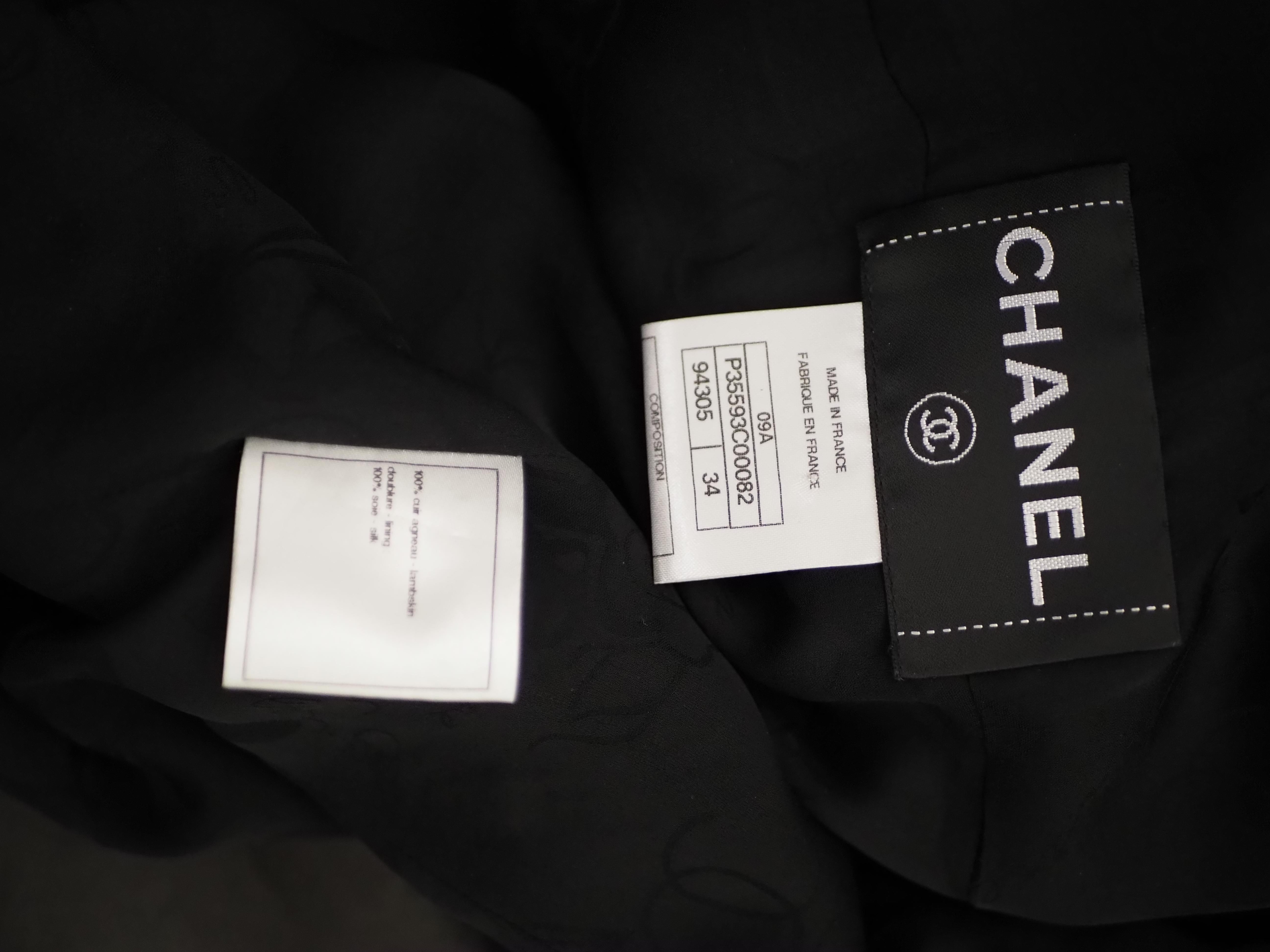 Chanel black leather jacket For Sale 12