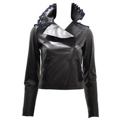 Chanel Schwarze Lederjacke