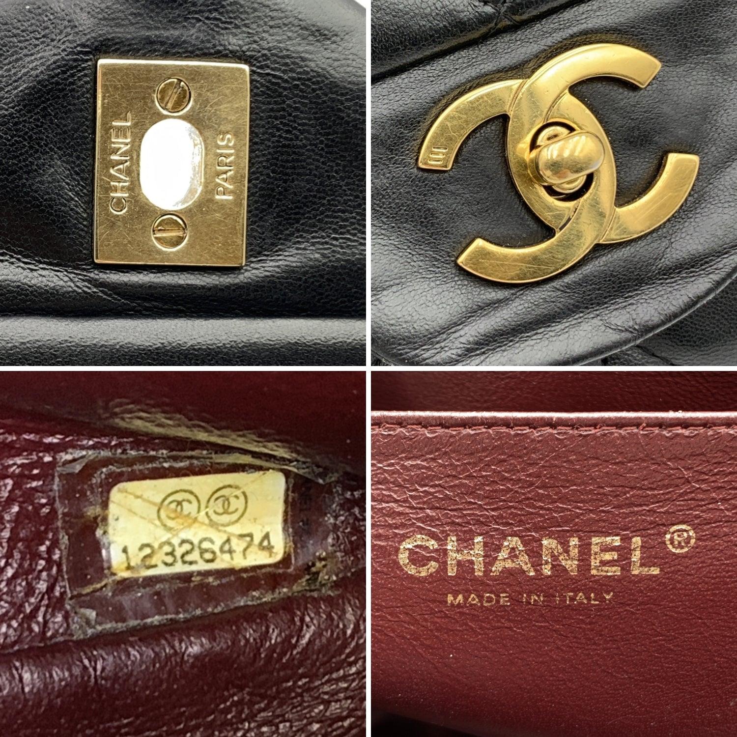 Chanel Black Leather Jumbo Timeless Classic Flap 2.55 Bag 1