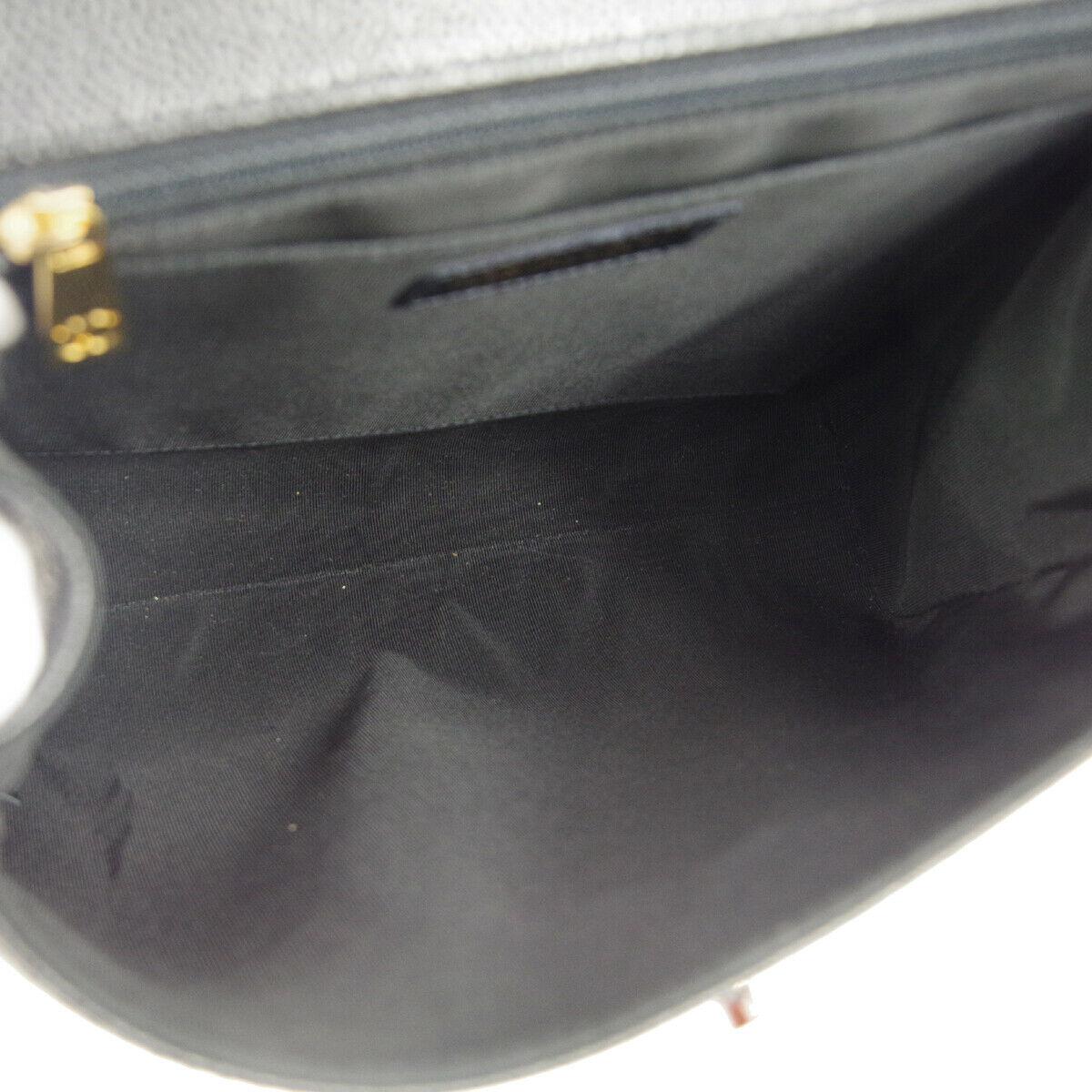Chanel Black Leather Kelly Brown Tortoise Evening Top Handle Satchel Bag 1