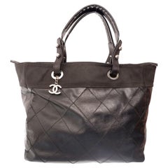 Chanel Black Leather Large Biarritz Tote Bag