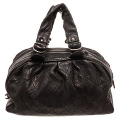 Chanel Black Leather Large Boston Bag