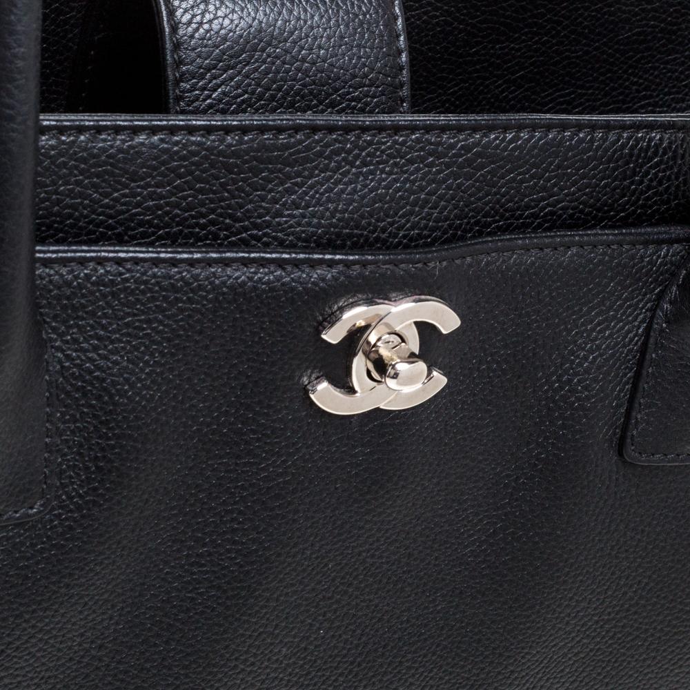 Chanel Black Leather Large Cerf Executive Tote 4