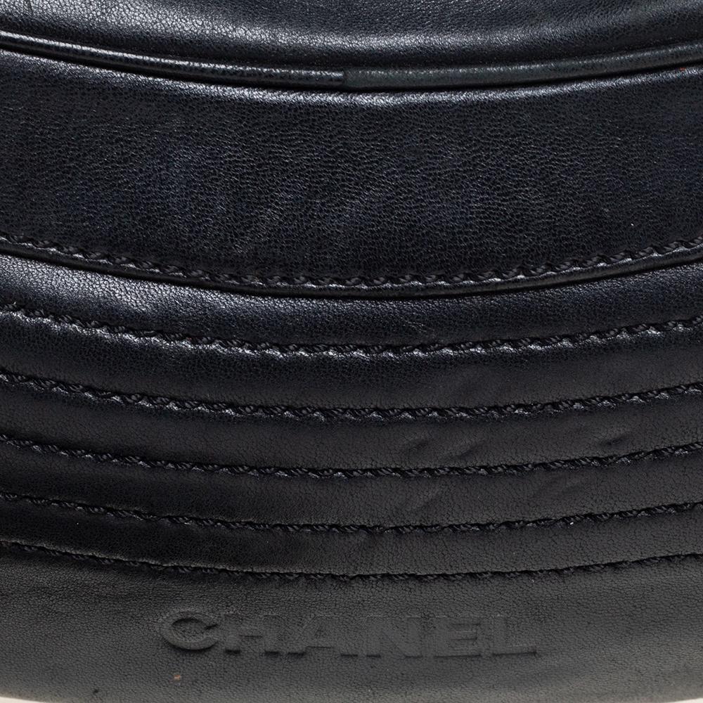 Chanel Black Leather LAX Chain Shoulder Bag 7
