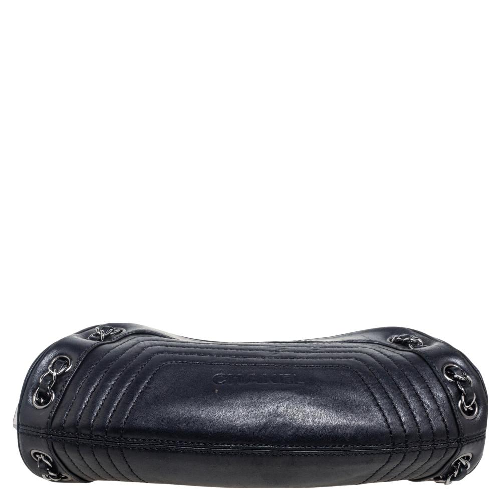 Chanel Black Leather LAX Chain Shoulder Bag 1